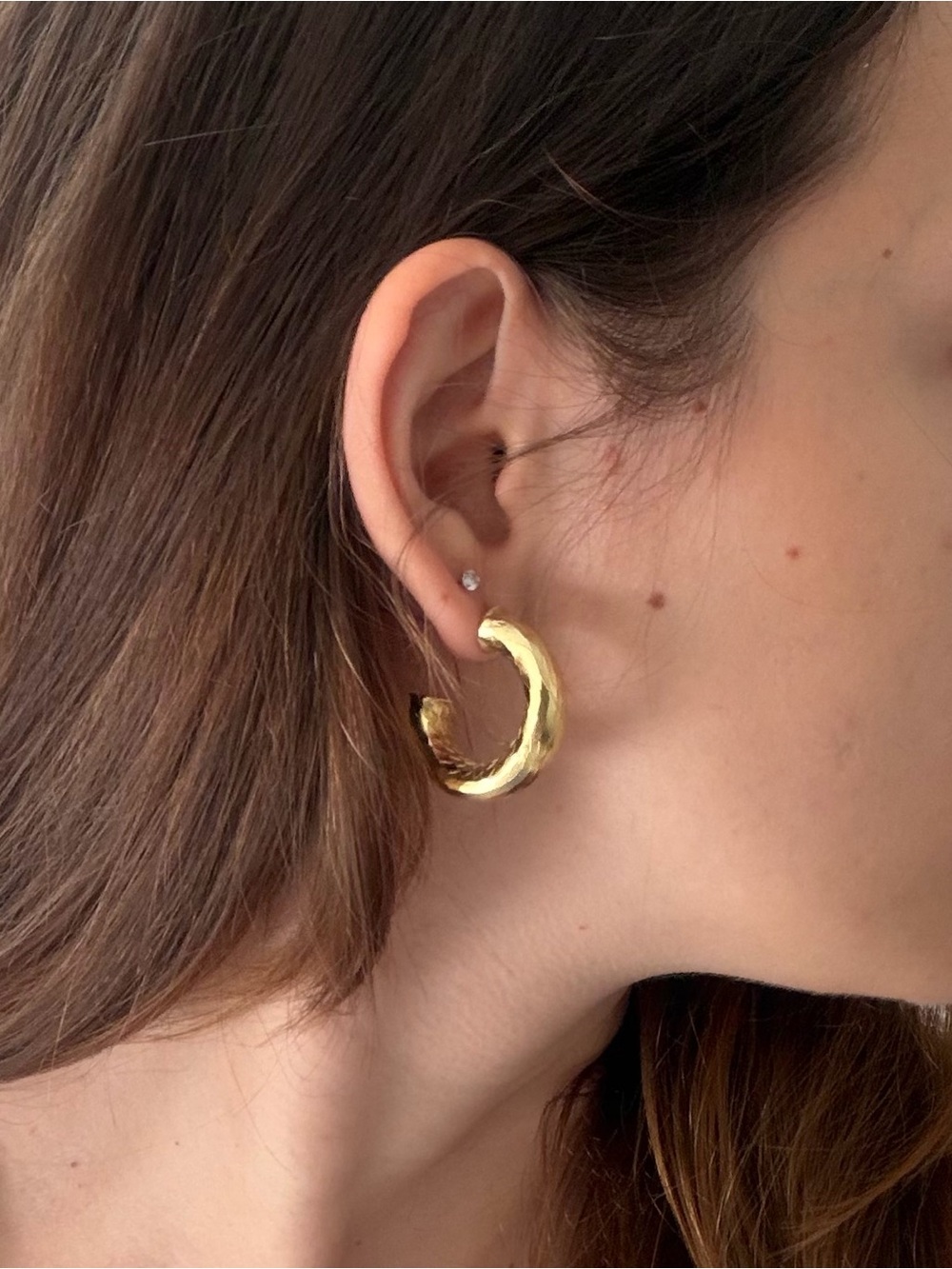 Gold filled hoop Hailey Jane earrings - Picture 3 of 4
